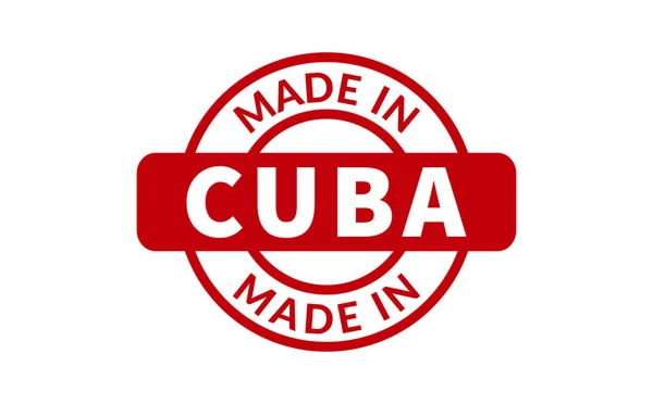 Made Cuba Timbro Gomma — Vettoriale Stock