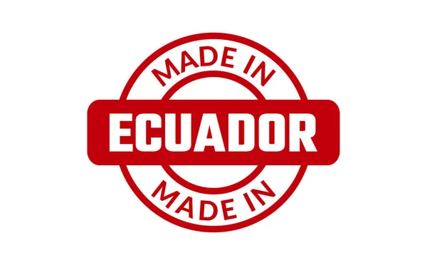 Fabriqué Equateur Timbre Caoutchouc — Image vectorielle