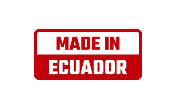 Fabriqué Equateur Timbre Caoutchouc — Image vectorielle