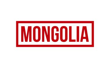 Moğolistan Kauçuk Damga Mührü Vektörü