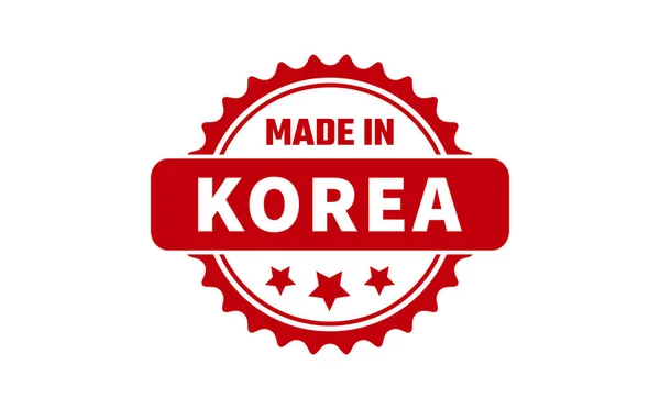 Made Korea Timbro Gomma — Vettoriale Stock