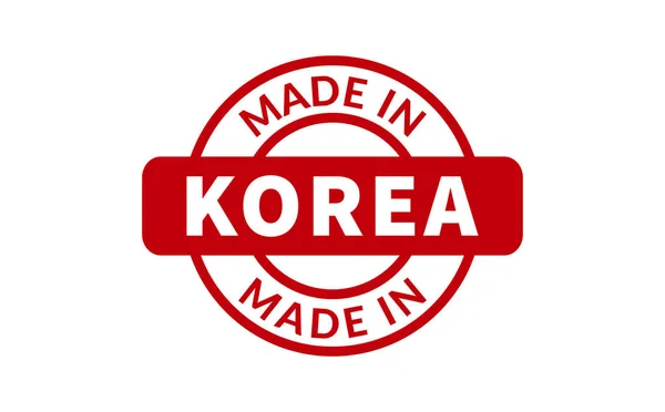 Hecho Corea Sello Goma — Vector de stock