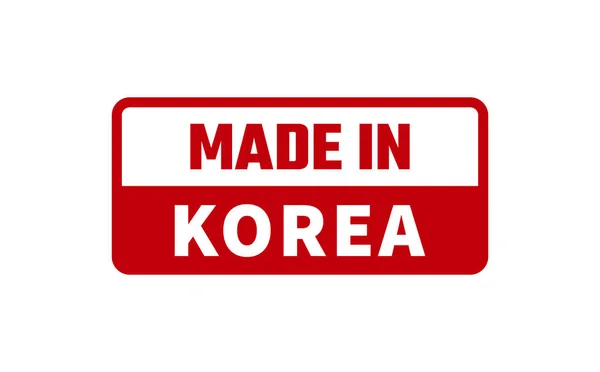 Gemaakt Korea Rubber Stempel — Stockvector