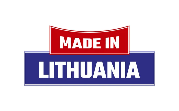 Feito Lituânia Seal Vector — Vetor de Stock