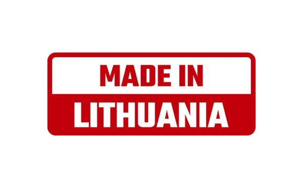 Made Lituania Timbro Gomma — Vettoriale Stock