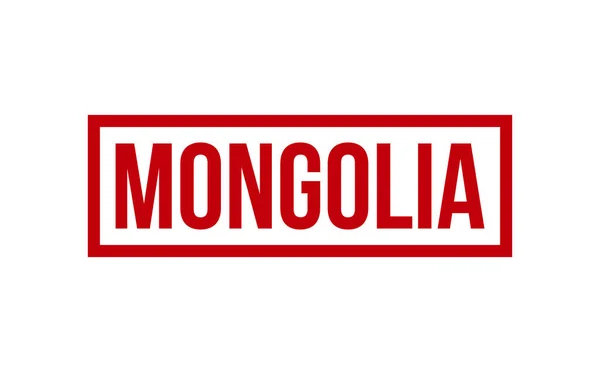 Mongólia Vetor Selo Borracha —  Vetores de Stock