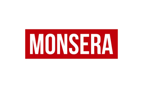 Monsera Rubber Stamp Seal Vector — стоковий вектор