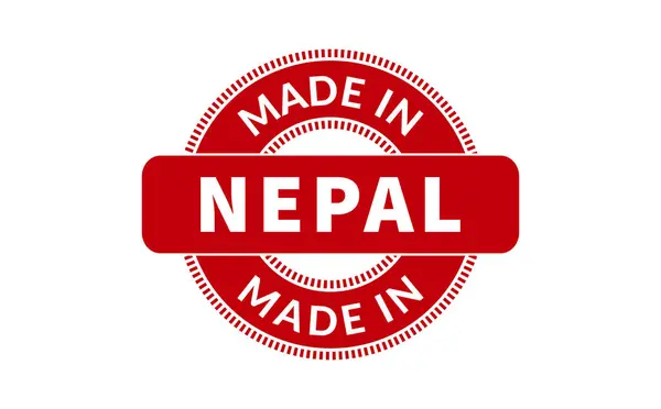 Gjort Nepal Gummistämpel — Stock vektor