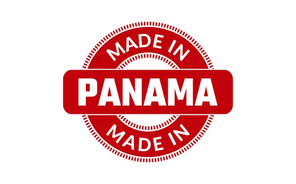 Fabriqué Panama Timbre Caoutchouc — Image vectorielle