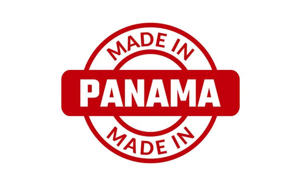 Fabriqué Panama Timbre Caoutchouc — Image vectorielle