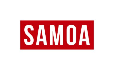 Samoa Lastik Damga Mühür Vektörü