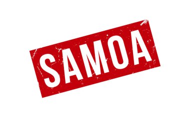 Samoa Lastik Damga Mühür Vektörü