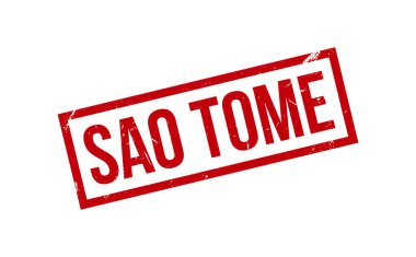 Sao Tome Lastik Damga Mühür Vektörü