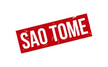 Sao Tome Lastik Damga Mühür Vektörü