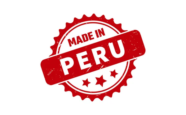 Hergestellt Peru Gummistempel — Stockvektor