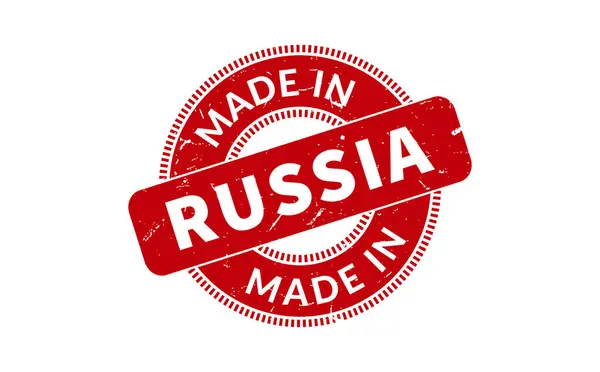 Made Russia Rubber Stamp — Stock Vector