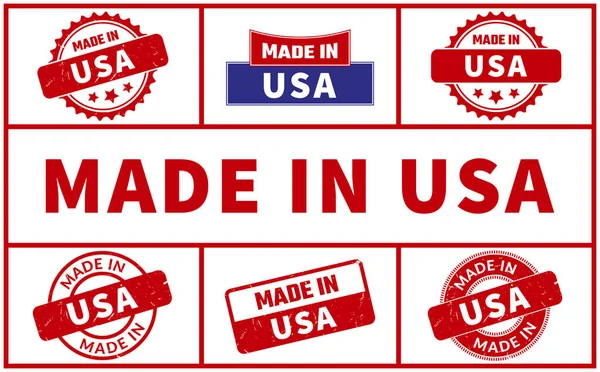 Made Usa Rubber Stamp Set — Stockový vektor