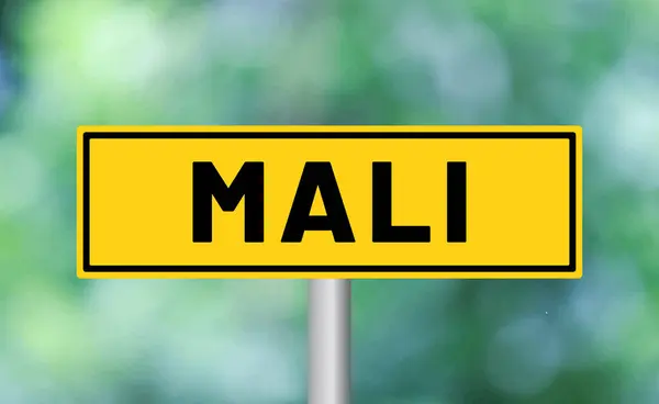 Mali Verkehrsschild Auf Verschwommenem Hintergrund — Stockfoto