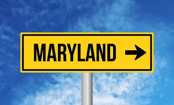 青い空にメリーランド州の道路標識 — ストック写真