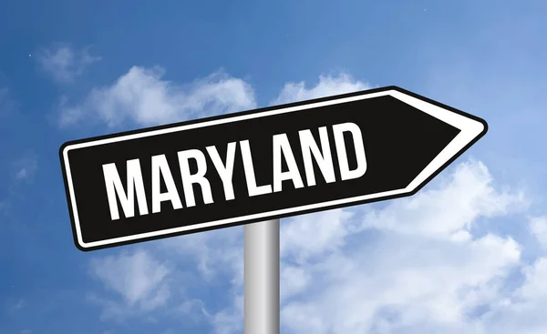 Maryland Sinal Estrada Fundo Céu Azul — Fotografia de Stock