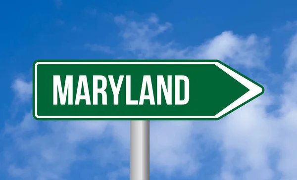 青い空にメリーランド州の道路標識 — ストック写真