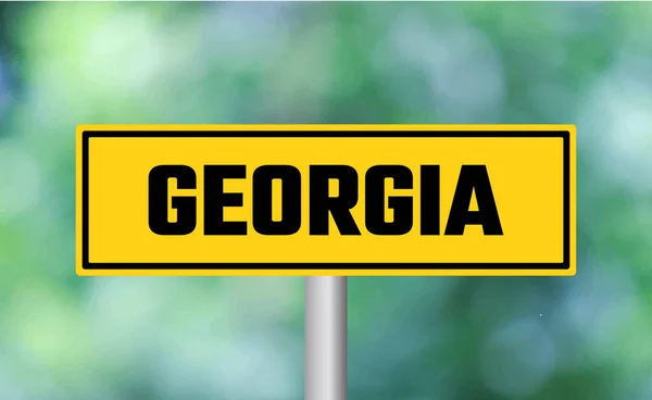 Georgia Road Sign Blur Background — Stock Photo, Image