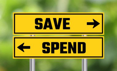 Yol işaretini bulanık arkaplanda kaydet ya da harca