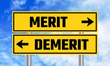 Bulutlu arkaplanda erdem ya da ihtar işareti