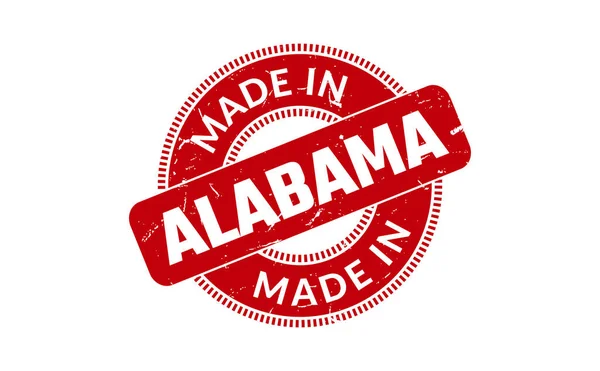 Gyártva Alabama Gumibélyegzőben — Stock Vector