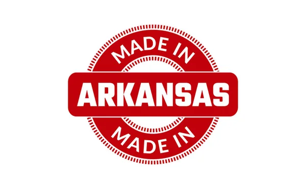 Gyártva Arkansas Ban Gumibélyegző — Stock Vector