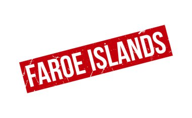 Faroe Adaları Lastik Damga Mührü Vektörü