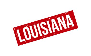 Louisiana Lastik Damga Mührü Vektörü