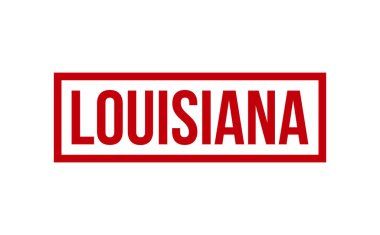 Louisiana Lastik Damga Mührü Vektörü