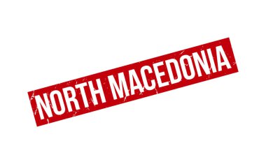 Kuzey Makedonya Kauçuk Mühür Vektörü