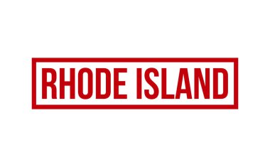 Rhode Island Lastik Mühür Mührü Vektörü