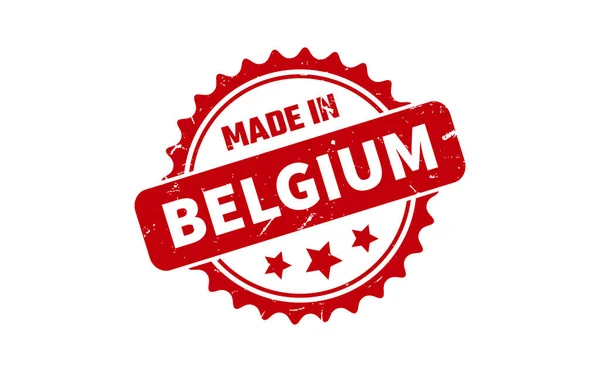Made Bélgica Carimbo Borracha —  Vetores de Stock