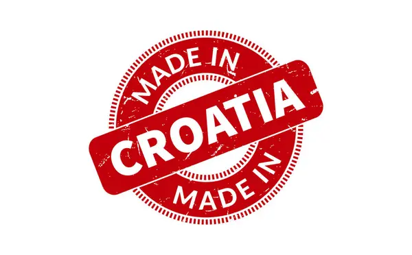 Στην Κροατία Από Καουτσούκ Σφραγίδα — Διανυσματικό Αρχείο