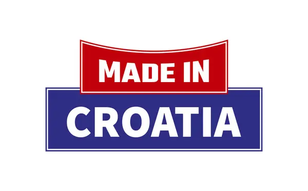 Feito Croácia Seal Vector — Vetor de Stock