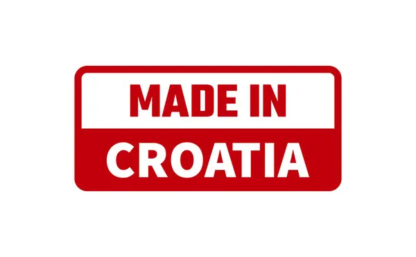 Made Croatia Timbro Gomma — Vettoriale Stock