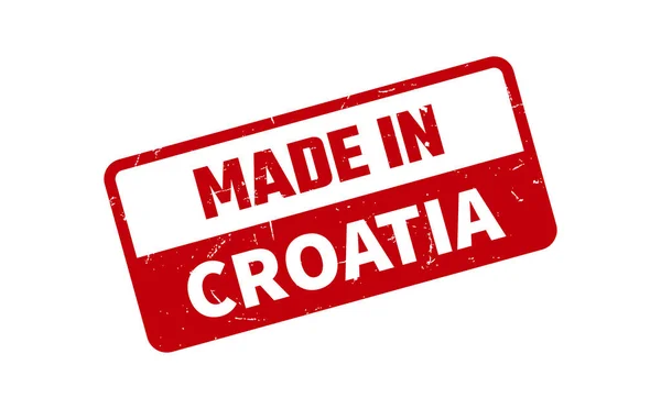 Στην Κροατία Από Καουτσούκ Σφραγίδα — Διανυσματικό Αρχείο