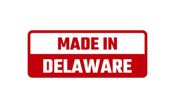 Made Delaware Rubber Stamp — Stock Vector