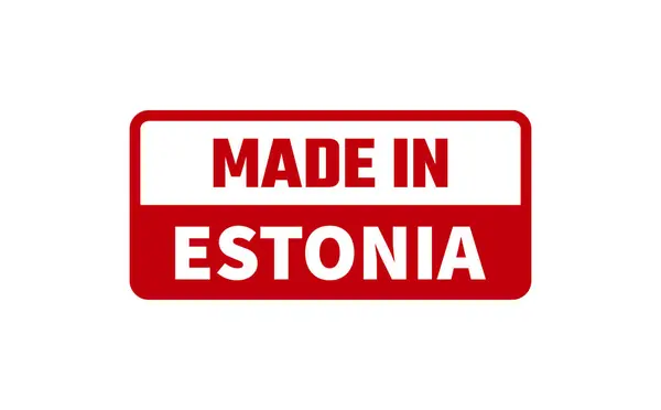 Made Estonia Timbro Gomma — Vettoriale Stock