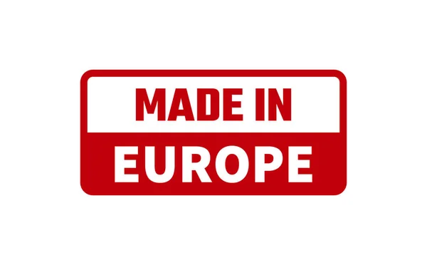 Made Europe Carimbo Borracha — Vetor de Stock