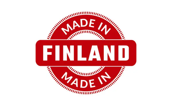 Gemaakt Finland Rubber Stempel — Stockvector