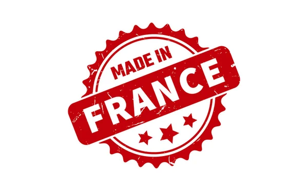 Gemaakt Frankrijk Rubber Stempel — Stockvector
