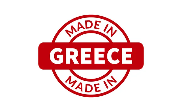 Κατασκευασμένα Στην Ελλάδα Από Καουτσούκ Σφραγίδα — Διανυσματικό Αρχείο