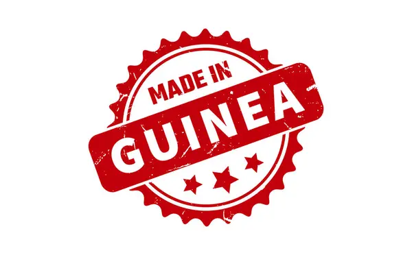 Gemaakt Guinee Rubber Stempel — Stockvector