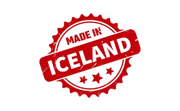 Made Iceland Rubber Stamp — Stock Vector