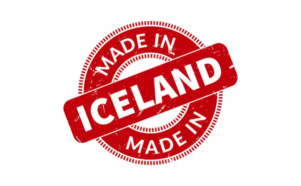 Made Iceland Rubber Stamp — Stock Vector