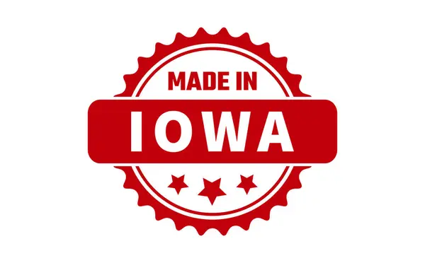 Iowa Kauçuk Damgası Yapımı — Stok Vektör